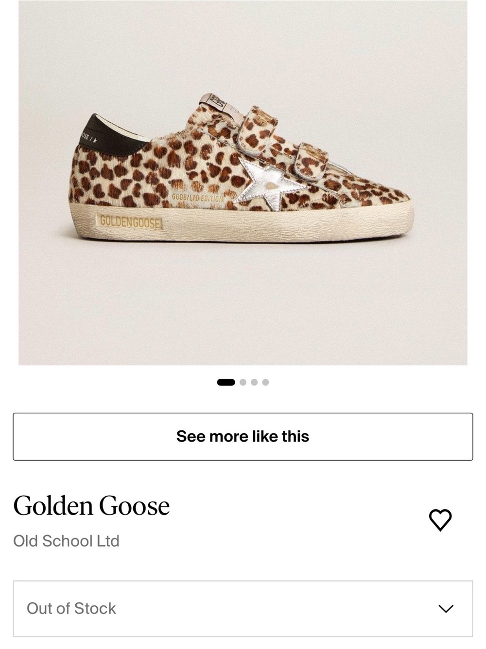 Golden Goose Leopard old school, limited edition